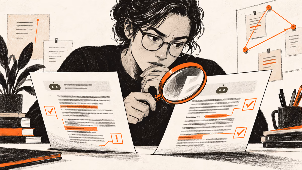 A human reviewer comparing response pages and evidence.